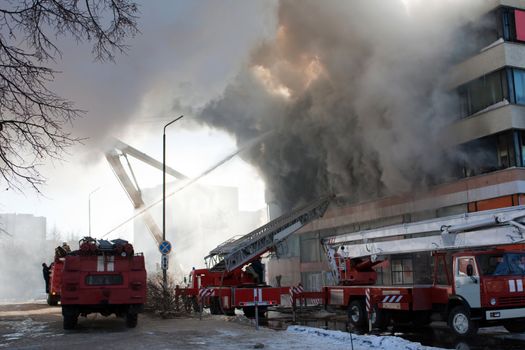 Burning fire smoke firefighter emergency service