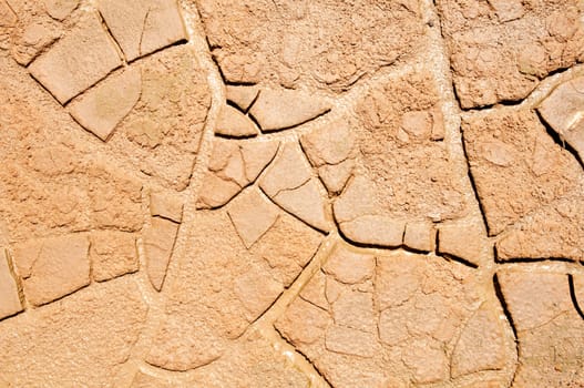 Cracked brown earth pattern.