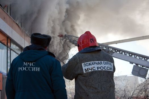 Burning fire smoke firefighter emergency service