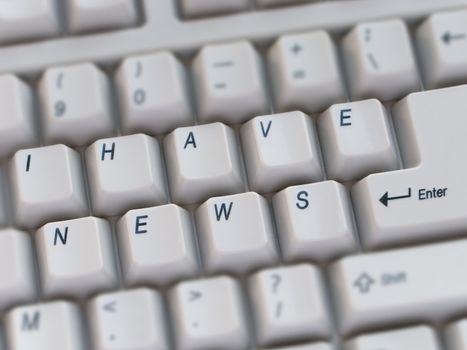 Computer keyboard key text closeup