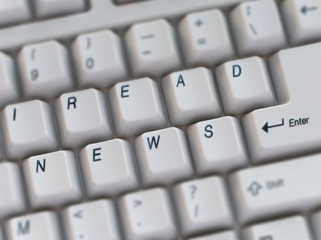 Computer keyboard key text closeup