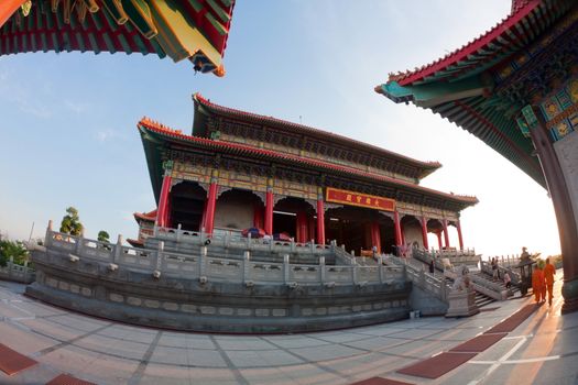 architecture of China temple with blue sky