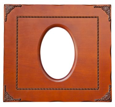 Isolate Wooden frame on white background