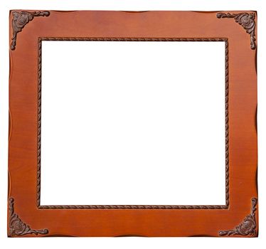 Isolate Wooden frame on white background