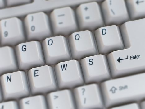 Computer keyboard key text closeup