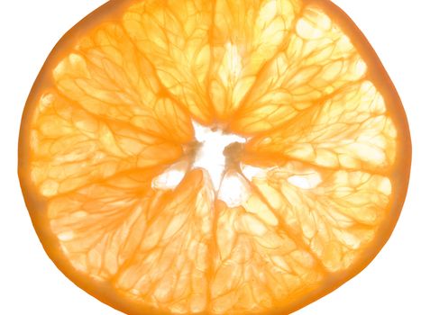 Citrus food - ripe healthy orange fruit on white