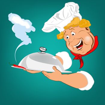 Funny Chef and best food for Gourmet