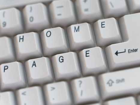 Computer keyboard key text closeup