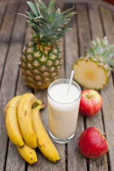 healthy juice made of freshly juiced fruits and vegetables