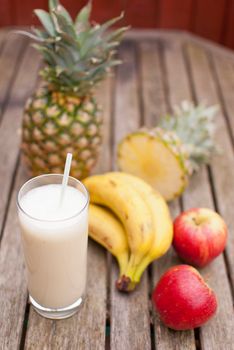 healthy juice made of freshly juiced fruits and vegetables