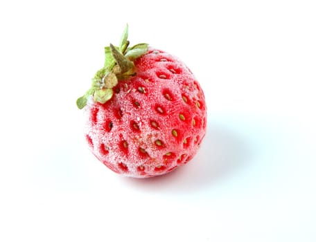 strawberries frozen,red juicy ripe berry
