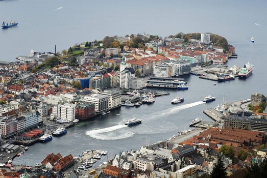 View from "Fløyen" mountain top!