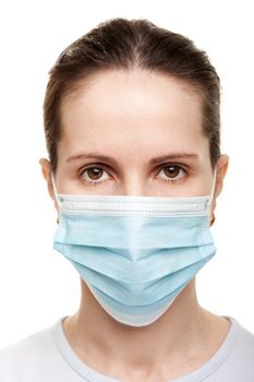 Cold flu illness women in medicine healthcare mask