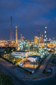 Night scene of chemical plant , Eastern of Thailand