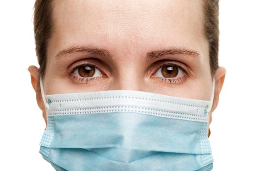 Cold flu illness women in medicine healthcare mask