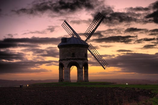 Chesterton Windmill at dusk