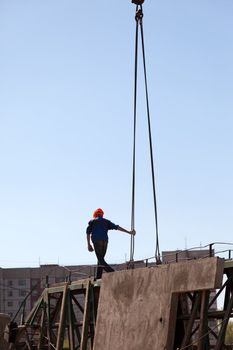 Worker men person building house construction site