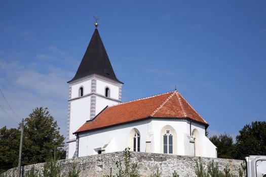 Beautiful small rural church in Croatia