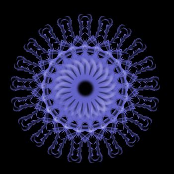 illustration of fractals in spiral shapes