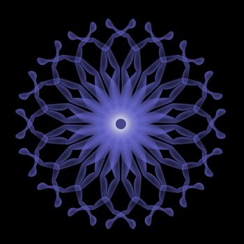 illustration of fractals in spiral shapes