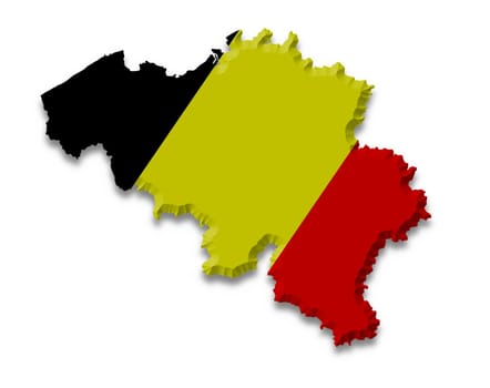 Isolated Illustration of Belgium