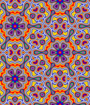 Illustrated of a multi coloured seamless background