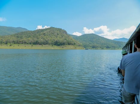 Beautiful view of mountain river in lampoon thailand