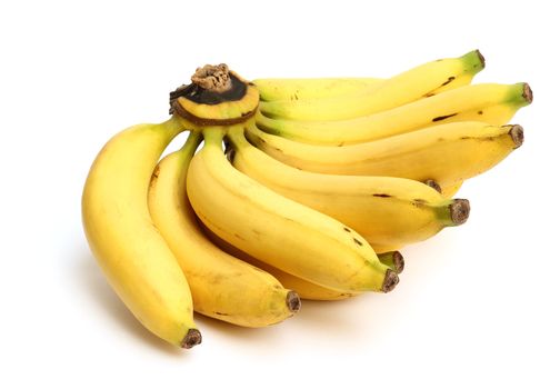 Ripe banana isolated on white background