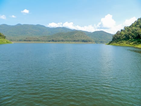 Beautiful view of mountain river in lampoon thailand