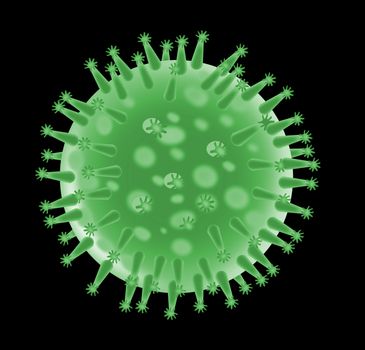 illustration of a flu virus structure on isolated background