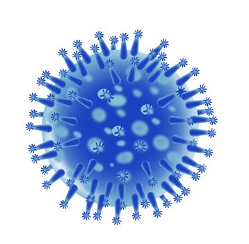 illustration of a flu virus structure on isolated background