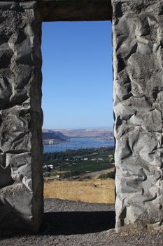 View from Stonehenge replica in Washington state, USA