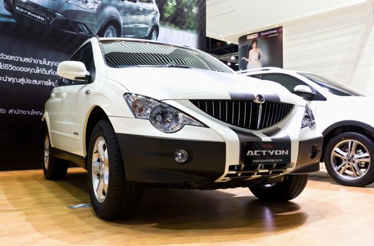 NONTABURI,THAILAND-DECEMBER,3: Ssangyong on display at the Thailand International Motor Expo Show,DECEMBER 3,2011 in Nontaburi, Thailand