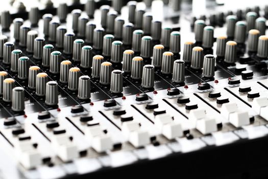 Recording Mixer - close up detail