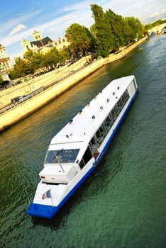 View of  a bridge over the Seine river. Paris, France. 