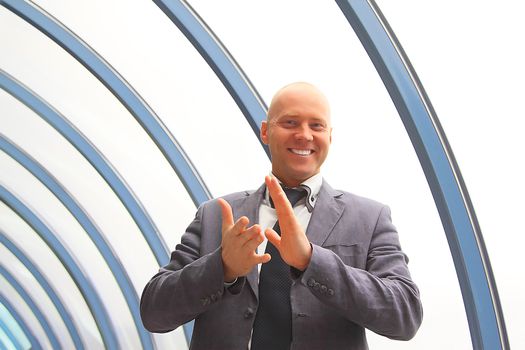 Portrait of the young successful businessman