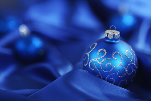  blue christmas card macro close up
