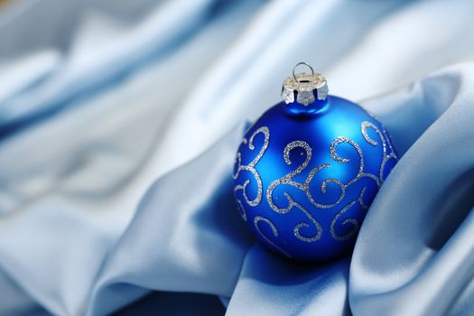  blue christmas card macro close up