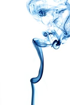 blue smoke abstract background close up