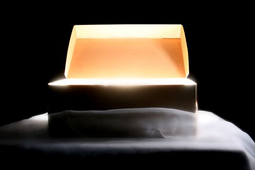 light box idea concept on black