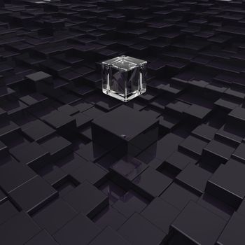 3D cubes background