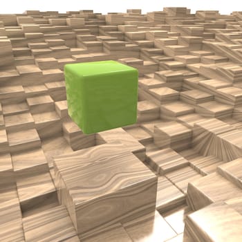 3D cubes background