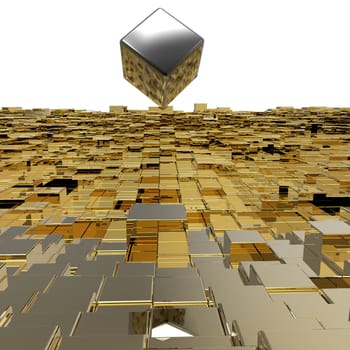 3D cubes background