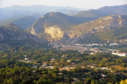 Anduze city of the Cevennes in the department of Gard