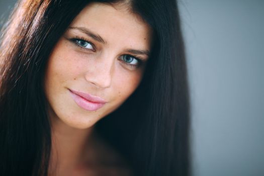  woman studio close up portrait