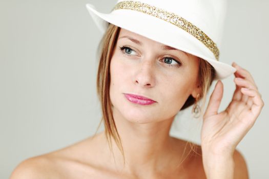  woman studio close up portrait