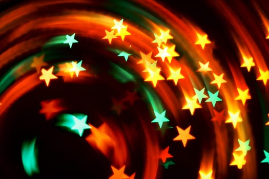 abstract disco  colored stars motion background