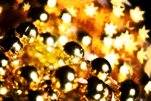 golden stars holiday background close up