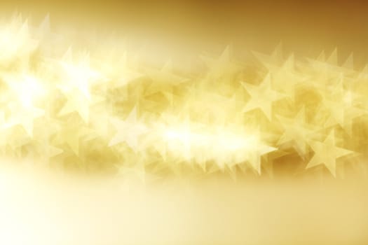  golden star bokeh background close up