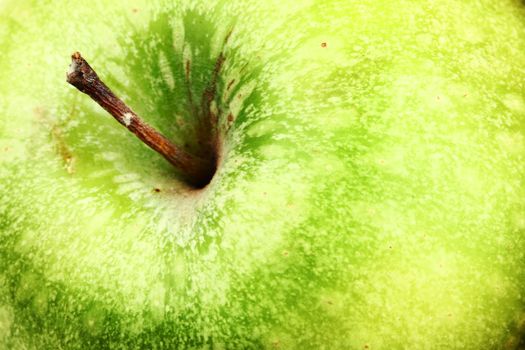 green apple background macro close up